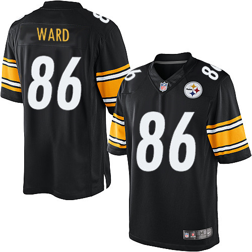 Men's Limited Hines Ward Nike Jersey Black Home - #86 NFL Pittsburgh Steelers